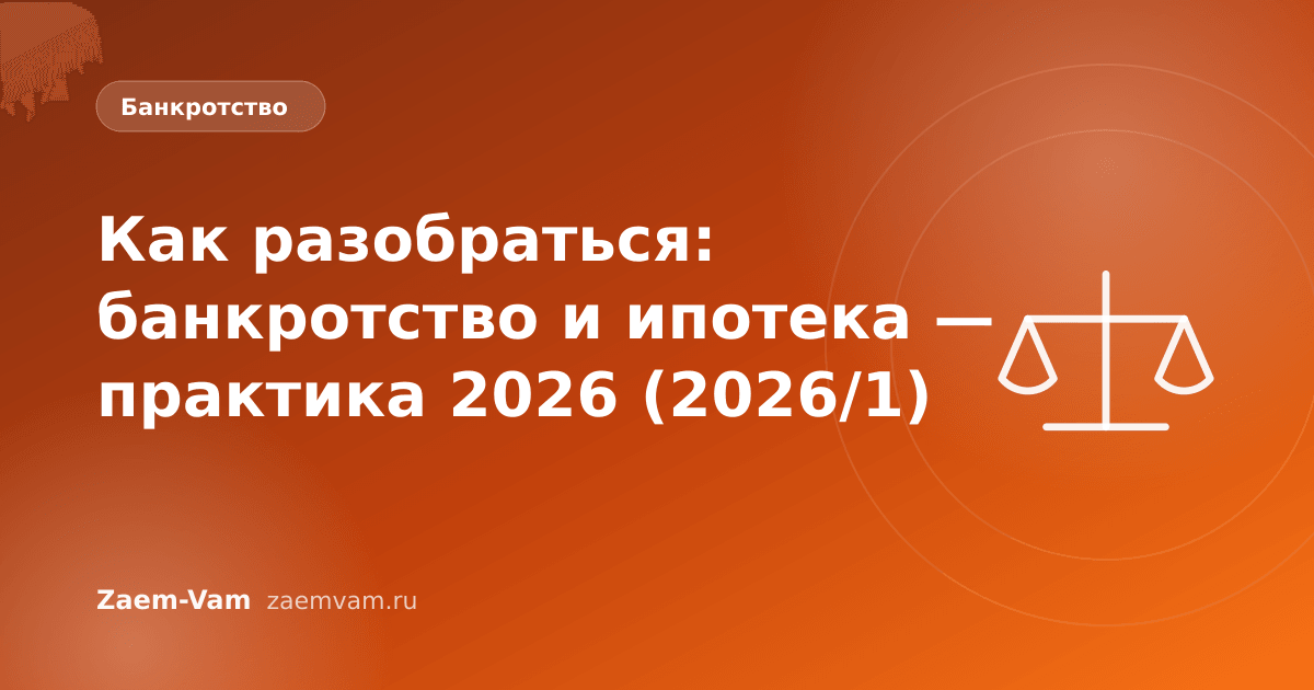Как разобраться: банкротство и ипотека — практика 2026 (2026/1)