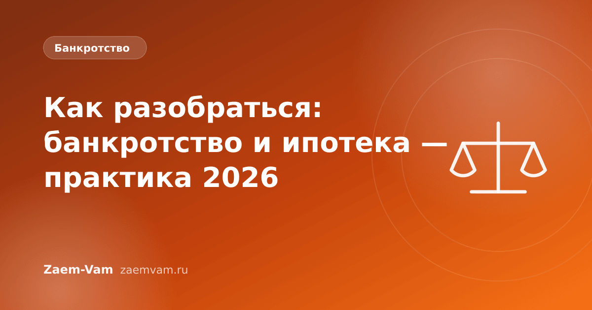 Как разобраться: банкротство и ипотека — практика 2026