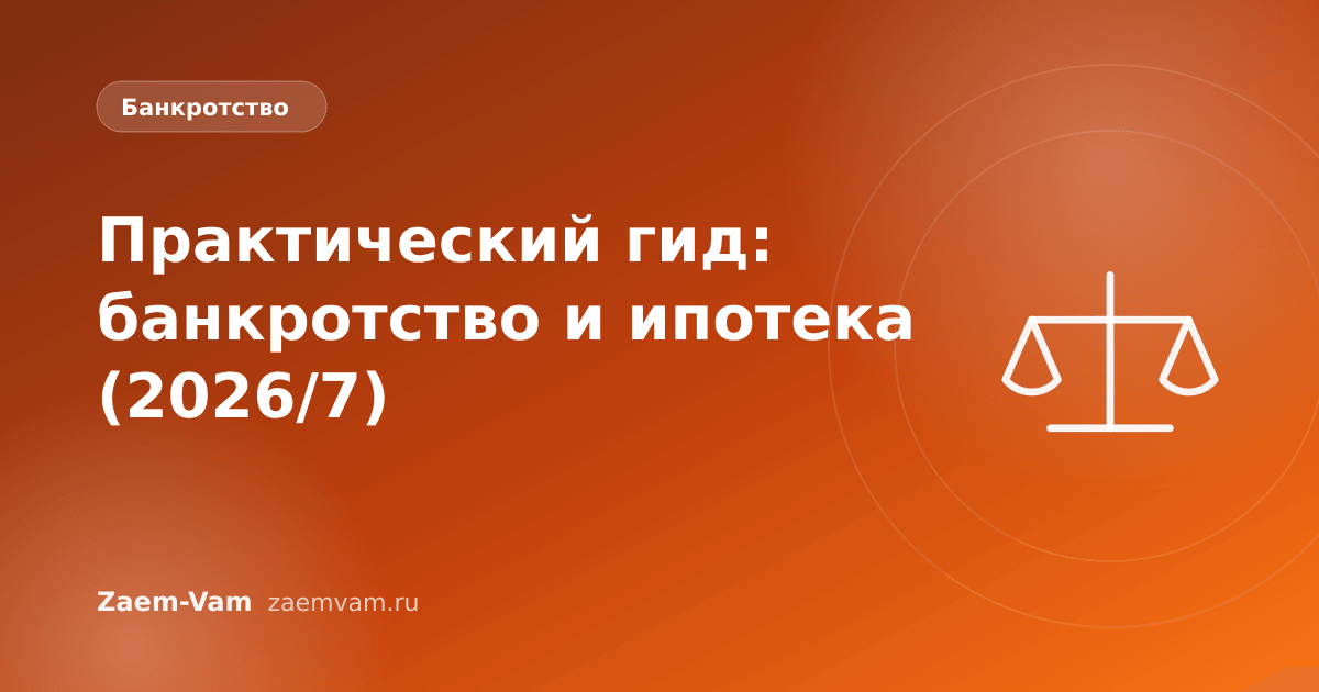 Практический гид: банкротство и ипотека (2026/7)