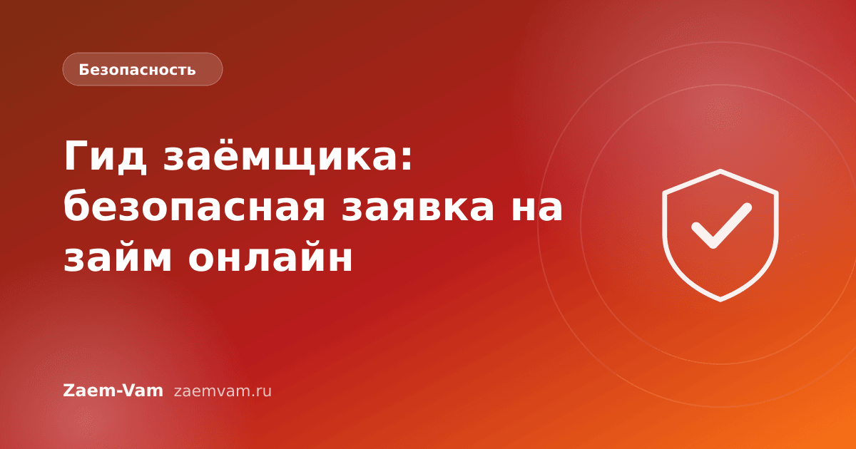 Гид заёмщика: безопасная заявка на займ онлайн