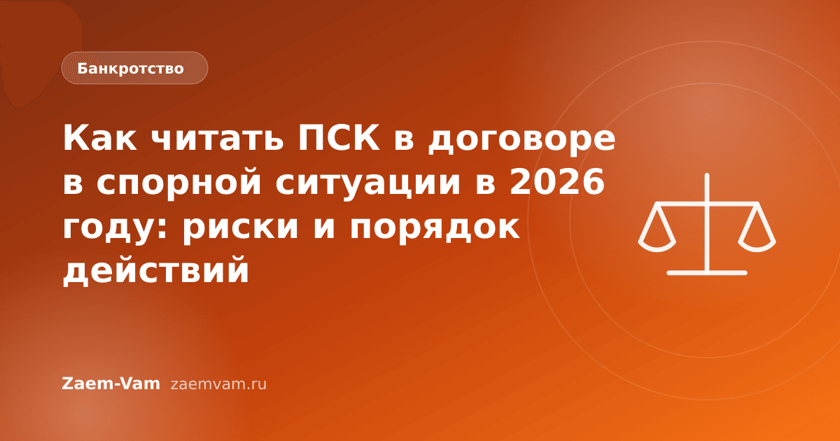 Как читать ПСК в договоре в спорной ситуации в 2026 году: риски и порядок действий