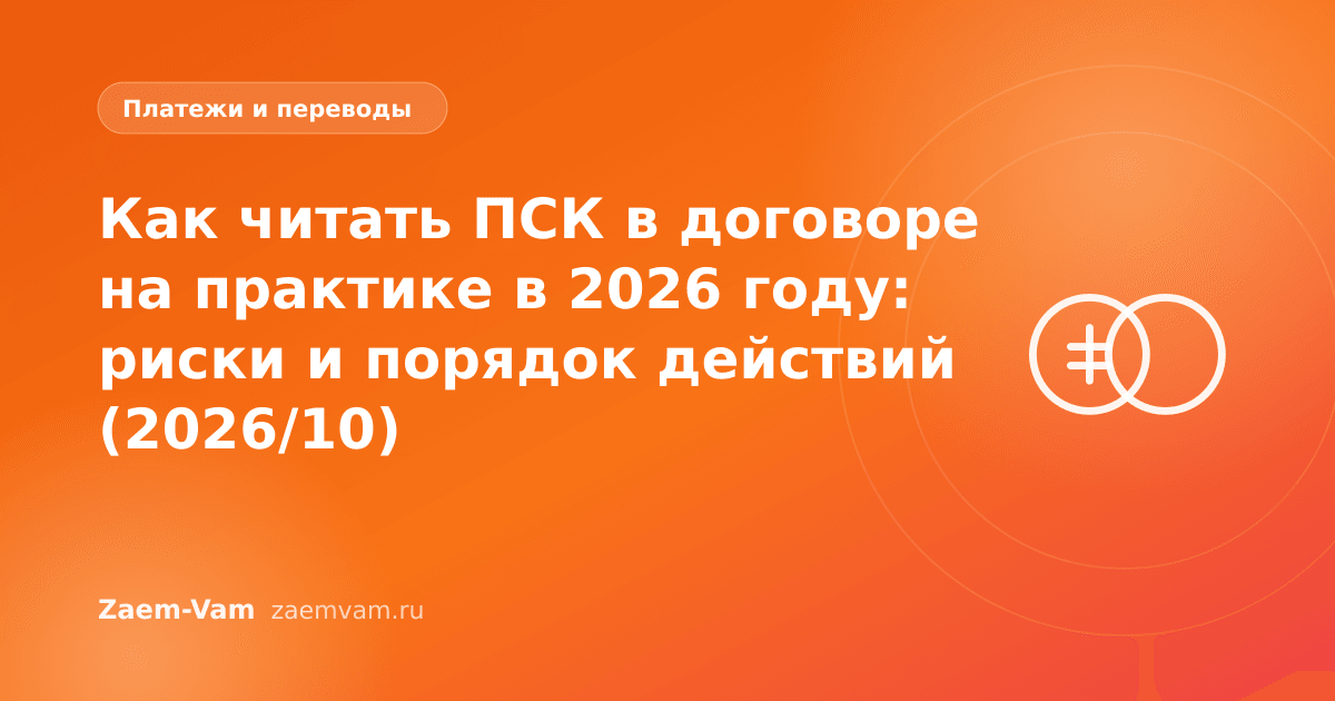 Как читать ПСК в договоре на практике в 2026 году: риски и порядок действий (2026/10)