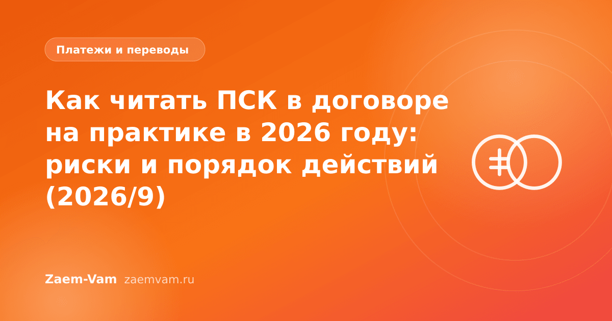 Как читать ПСК в договоре на практике в 2026 году: риски и порядок действий (2026/9)