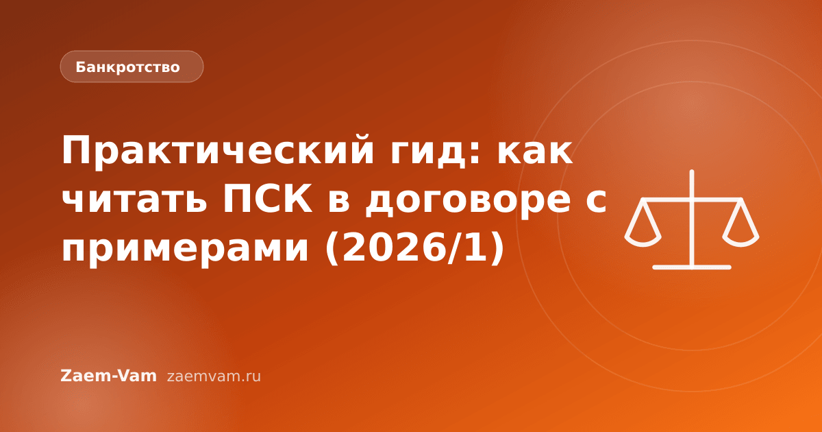 Практический гид: как читать ПСК в договоре с примерами (2026/1)