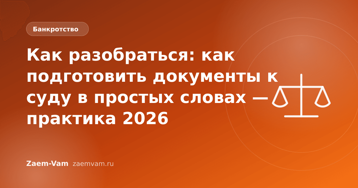 Как разобраться: как подготовить документы к суду в простых словах — практика 2026