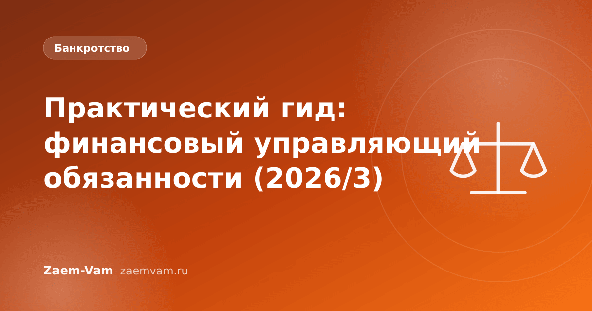 Практический гид: финансовый управляющий обязанности (2026/3)
