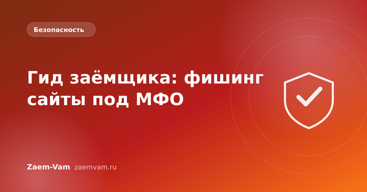 Гид заёмщика: фишинг сайты под МФО