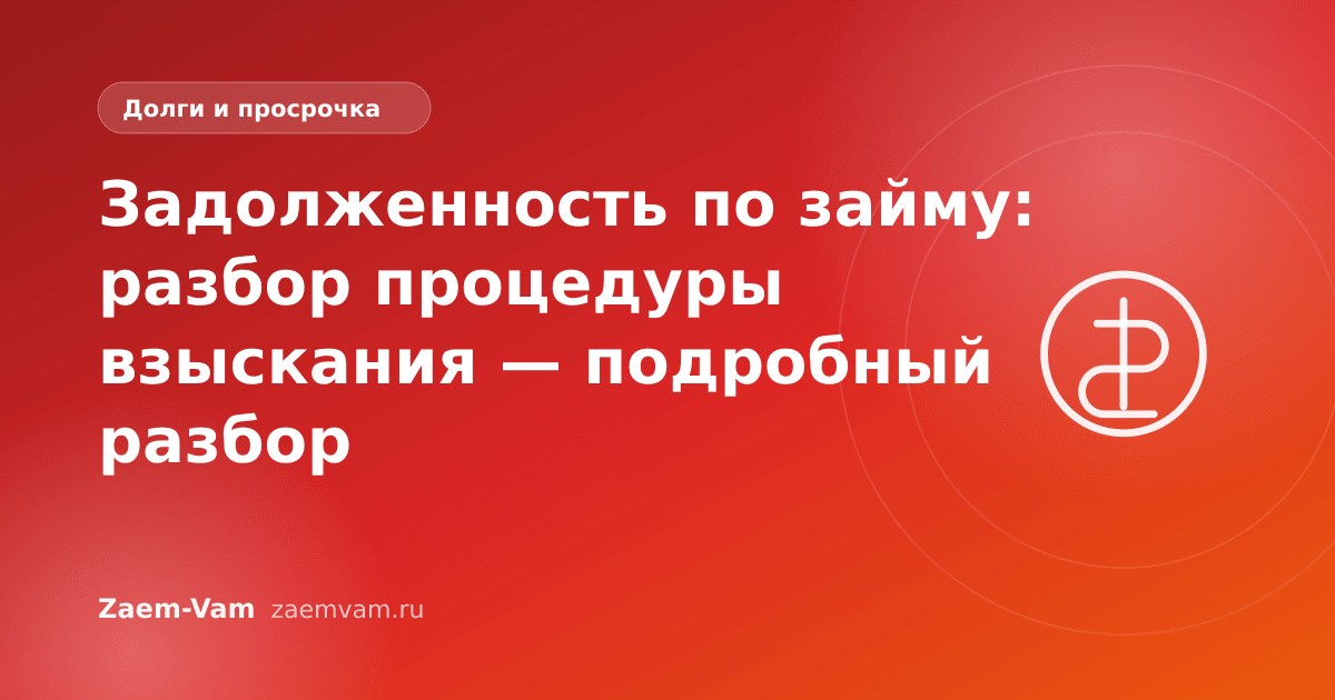 Задолженность по займу: разбор процедуры взыскания — подробный разбор