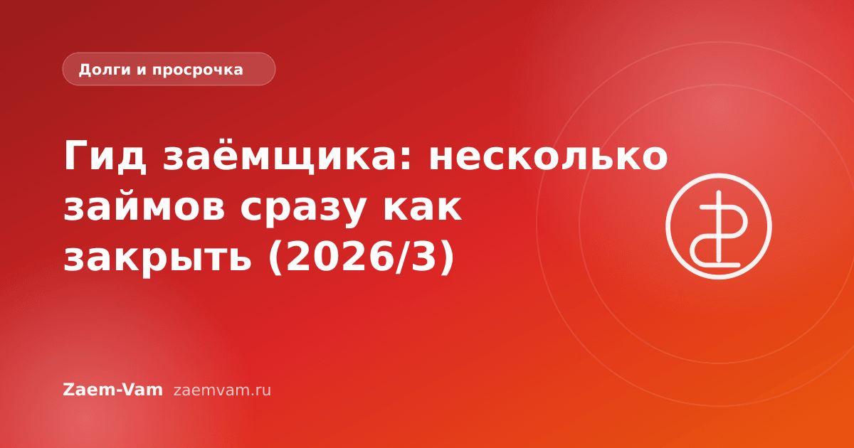 Гид заёмщика: несколько займов сразу как закрыть (2026/3)
