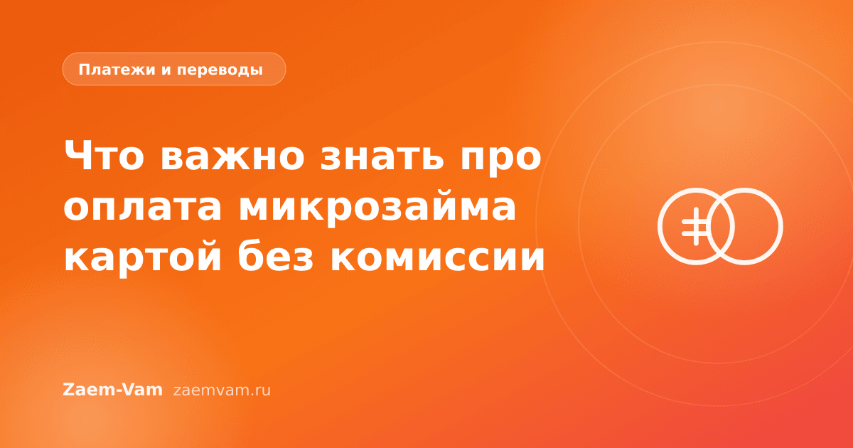 Что важно знать про оплата микрозайма картой без комиссии