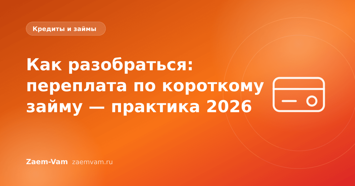 Как разобраться: переплата по короткому займу — практика 2026