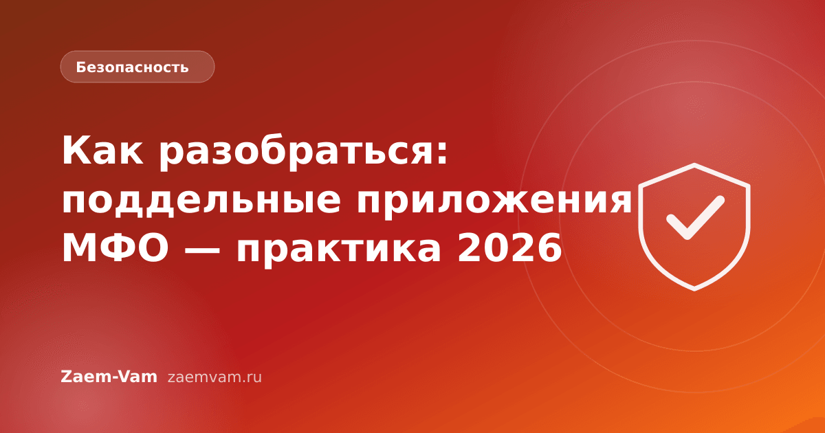Как разобраться: поддельные приложения МФО — практика 2026