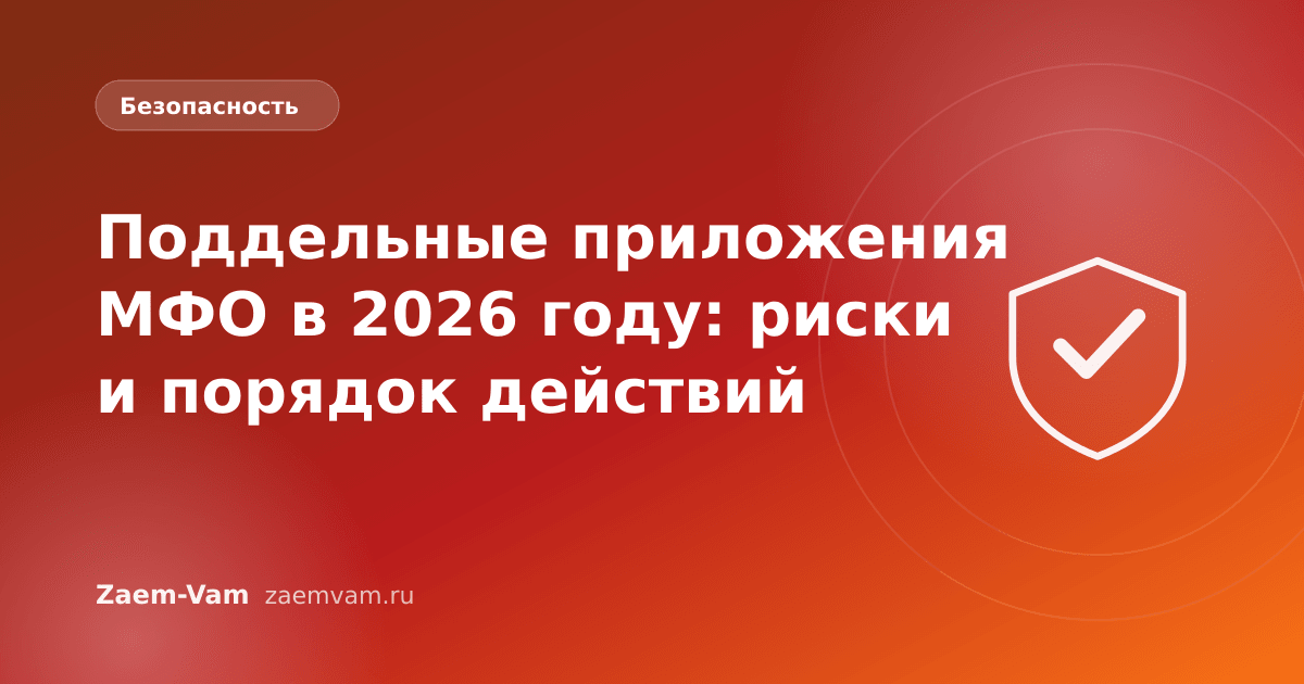 Поддельные приложения МФО в 2026 году: риски и порядок действий