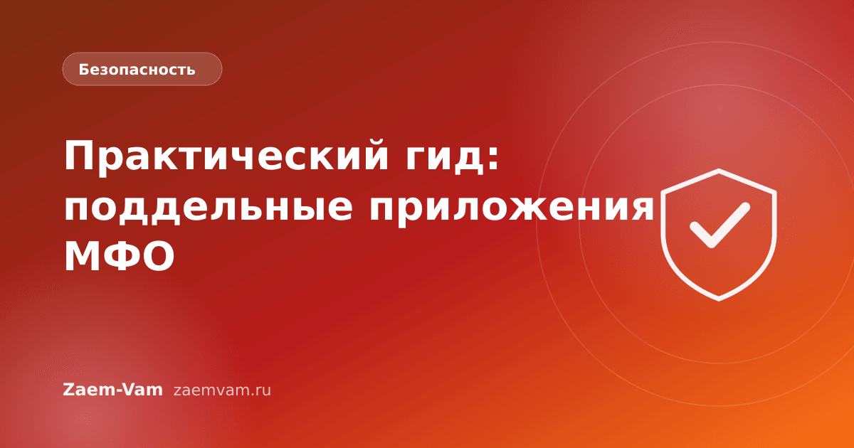 Практический гид: поддельные приложения МФО