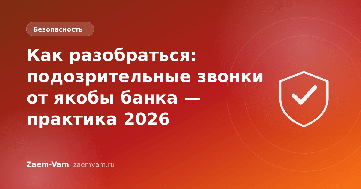 Как разобраться: подозрительные звонки от якобы банка — практика 2026