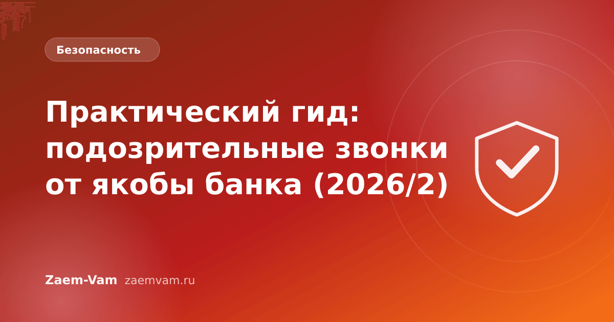 Практический гид: подозрительные звонки от якобы банка (2026/2)