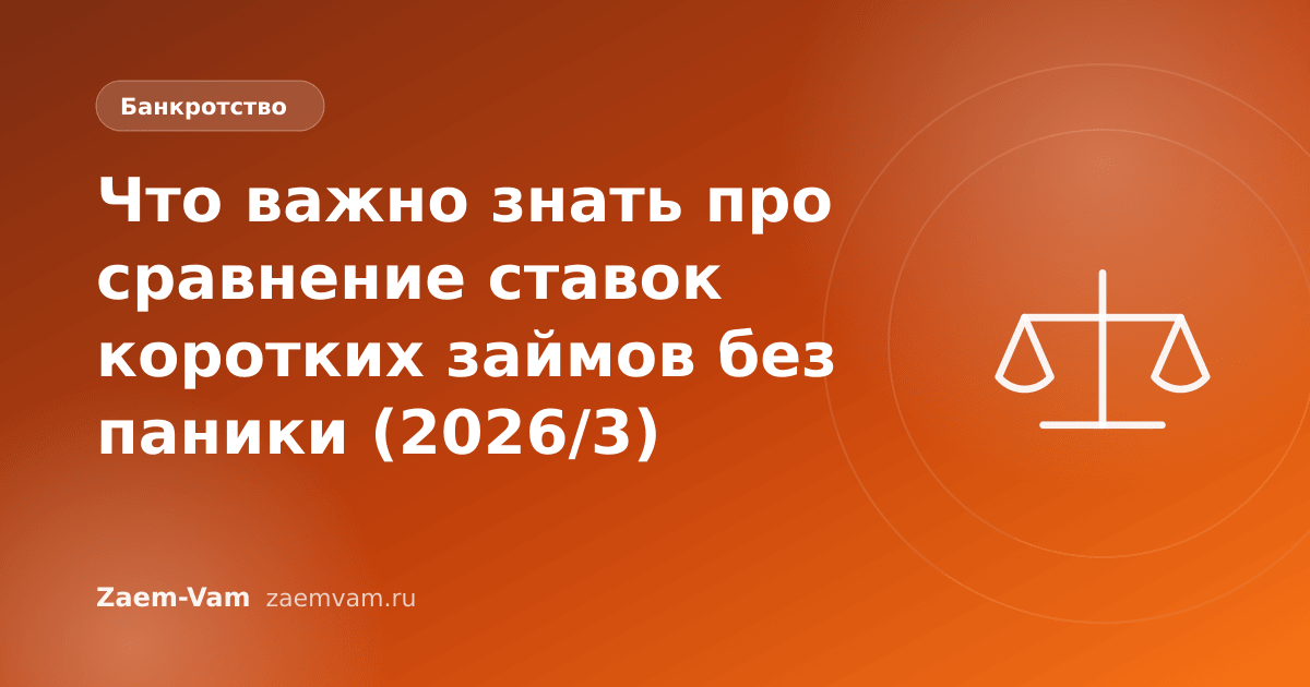 Что важно знать про сравнение ставок коротких займов без паники (2026/3)