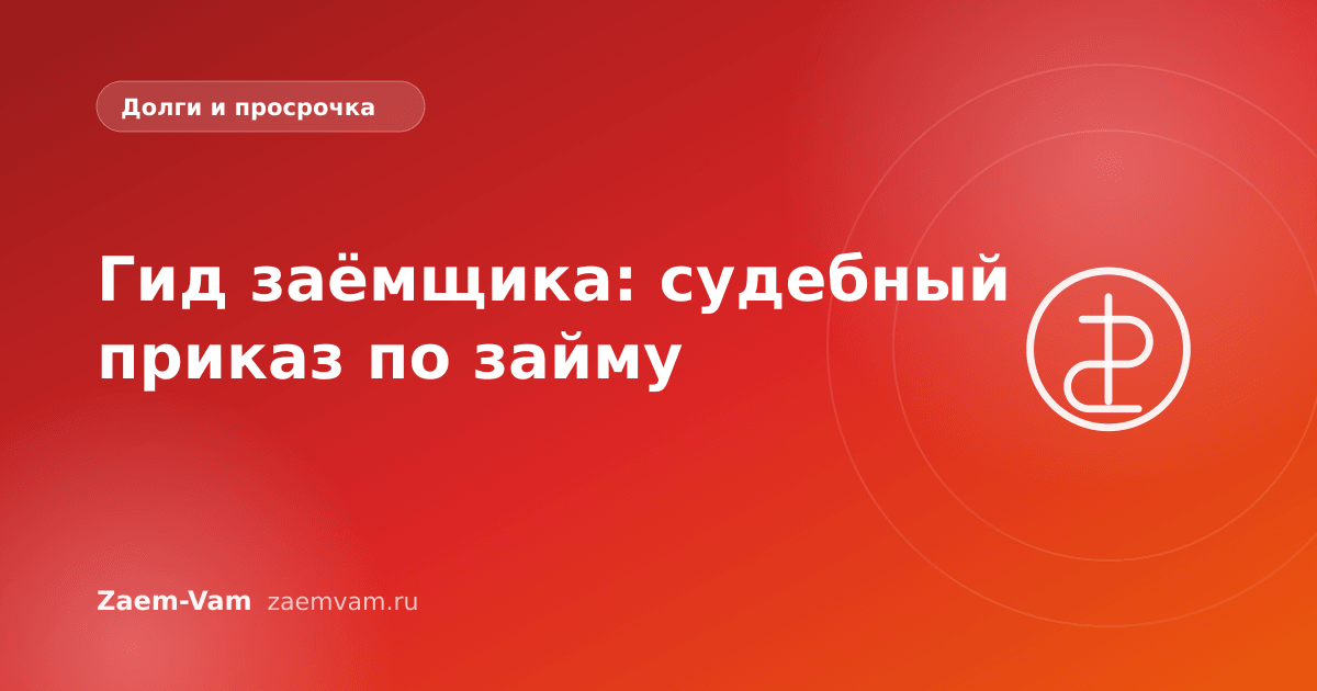 Гид заёмщика: судебный приказ по займу