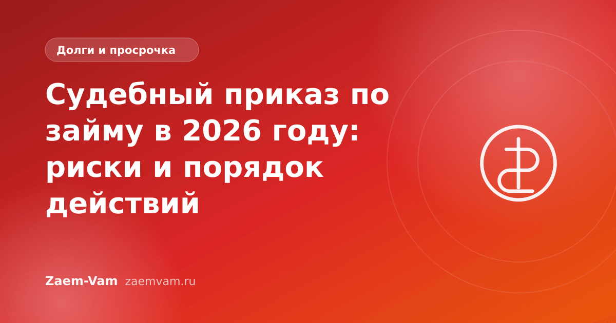 Судебный приказ по займу в 2026 году: риски и порядок действий